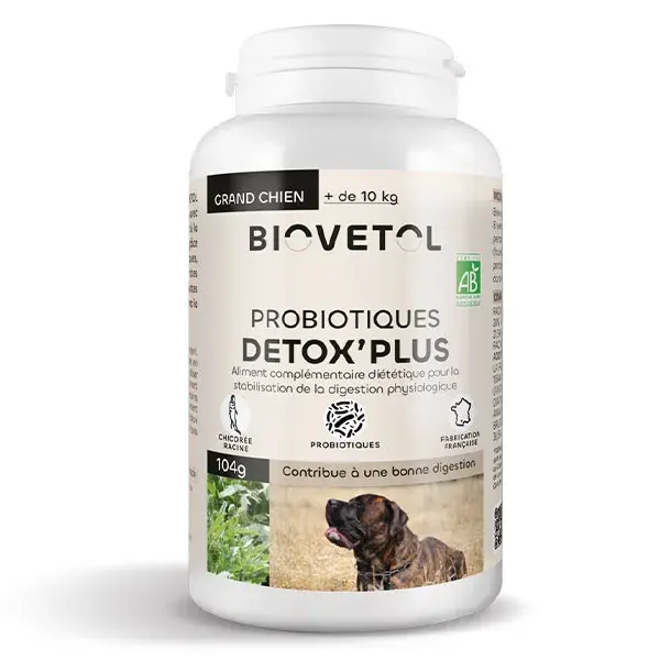 Biovetol - Pó Detox'Plus Orgânico para Cães Grandes (>10kg) - 104g