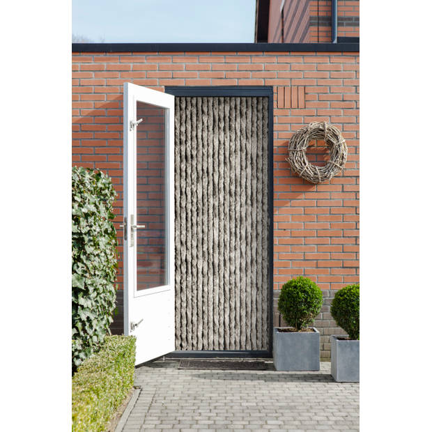 Blokker kattenstaartgordijn - 90 x 210 cm - grijs