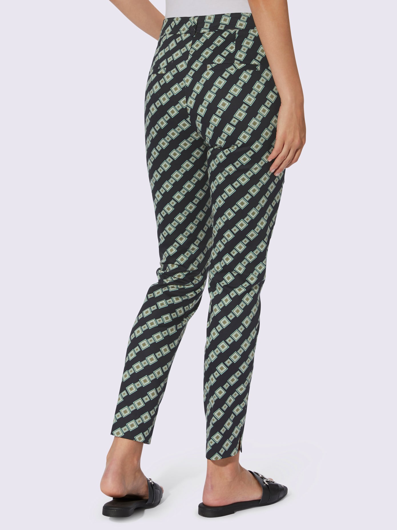 Pantalon imprimé coupe parfaite grâce à l'élasthanne