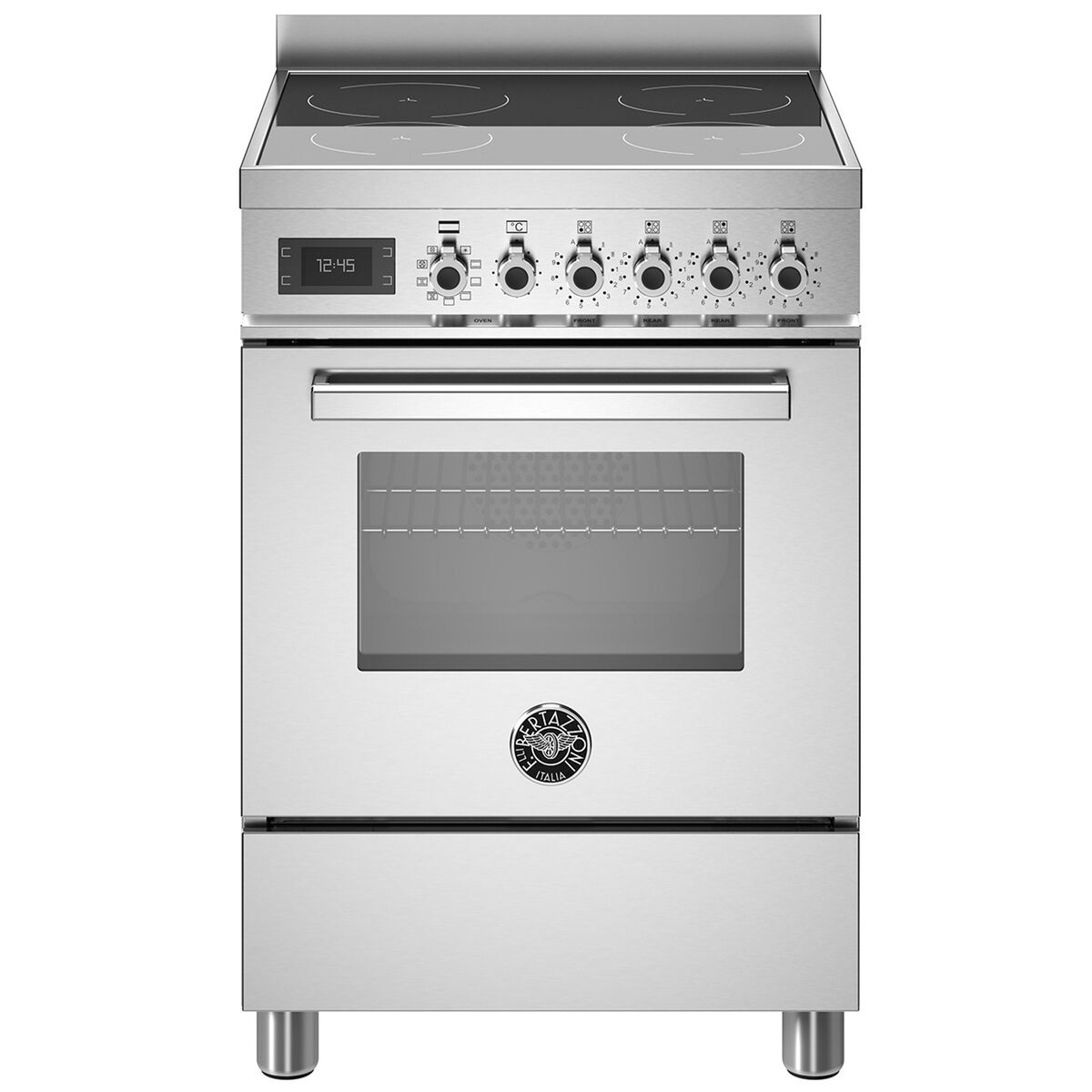 PRO64I1EXT Professional induksjonskomfyr med ovn 60 cm, Rustfritt Stål