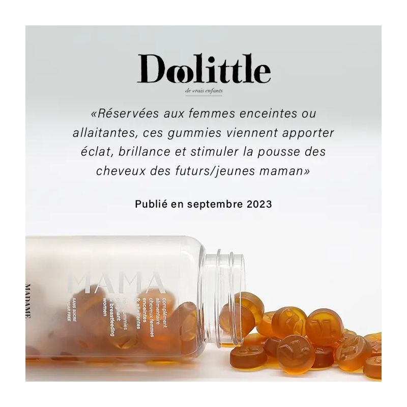 Gummies sans sucres femmes enceintes et allaitantes Mama Madame la Présidente