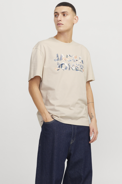Jack & Jones beige heren t-shirt