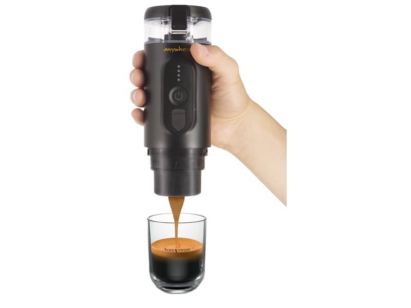 Handpresso Reisekaffeemaschine E-Presso 21700 Kapseln, Kaff Tragbare Espressomaschine mit Akku