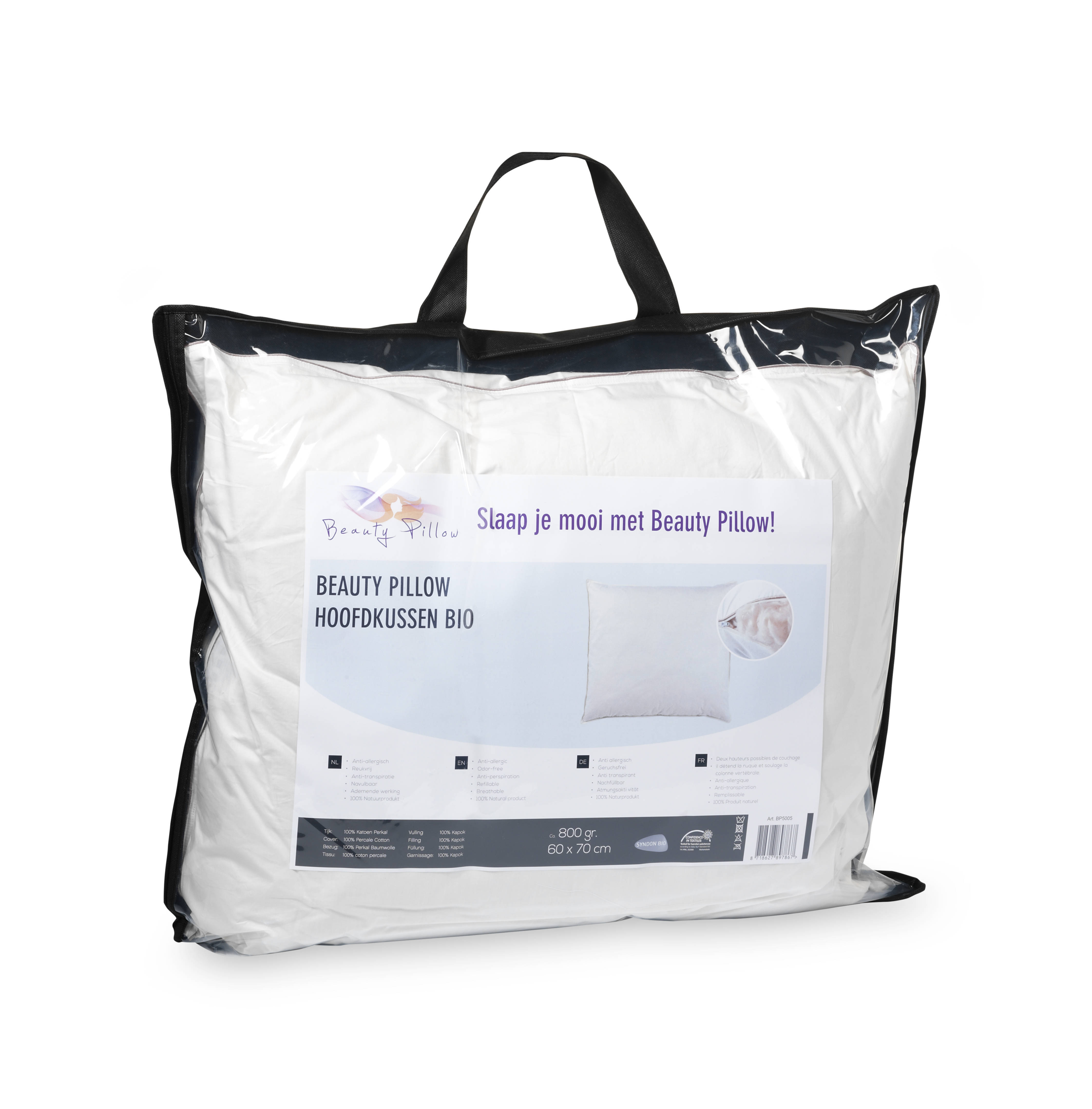 Beauty Pillow katoenen hoofdkussen medium (60x70 cm)