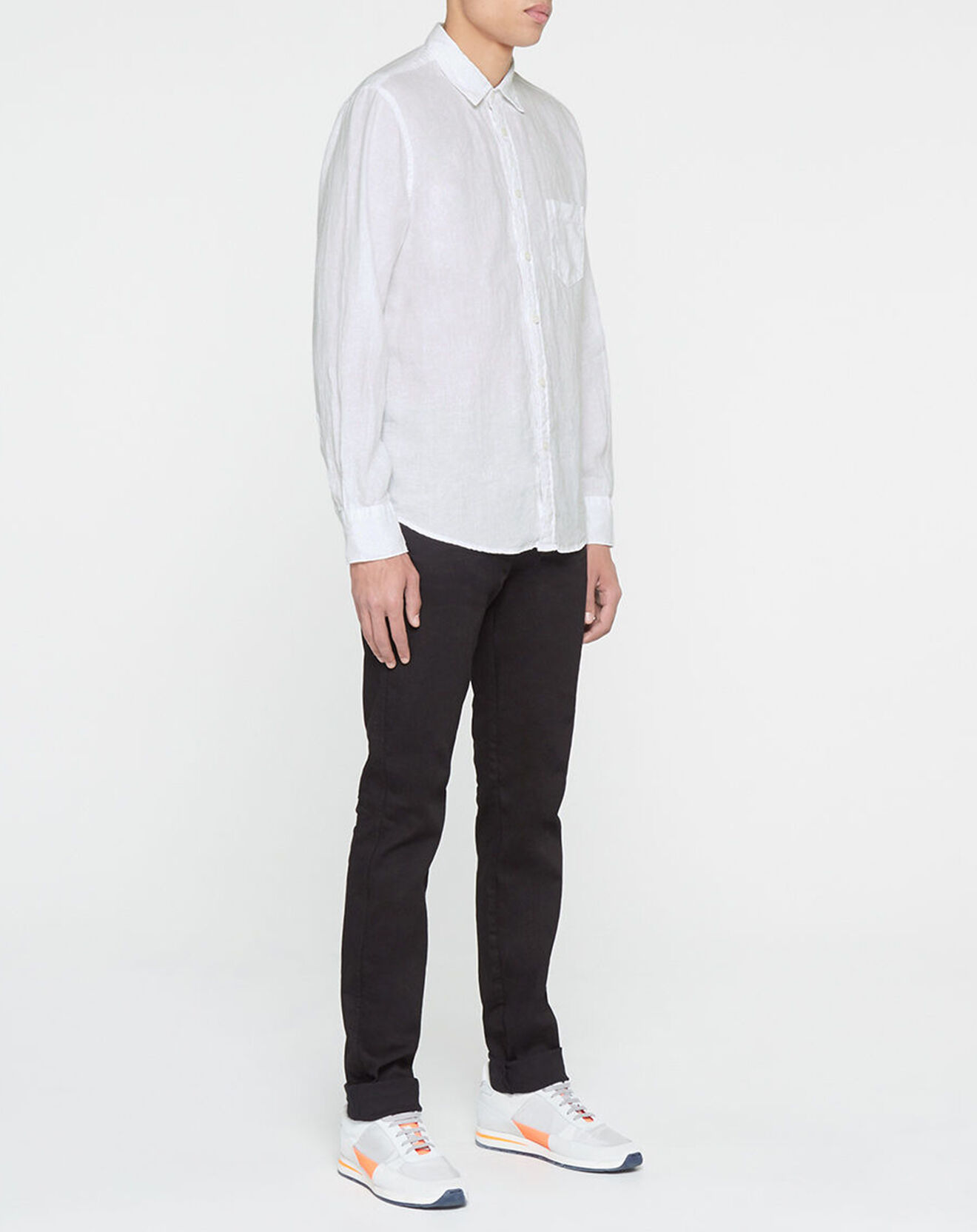 Replay Chemise 100% Lin Regular Fit  blanche
