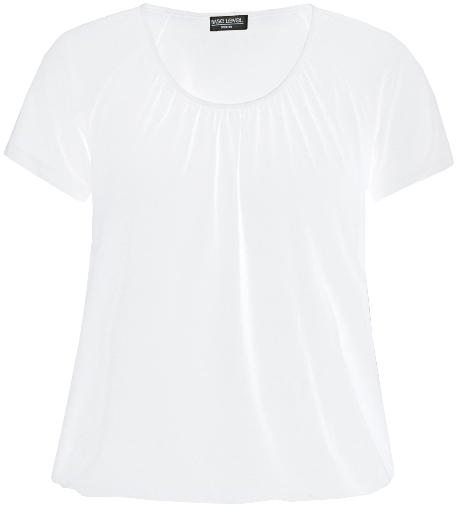 Base Level Curvy Ballonshirt »Yoni«, mit gerafftem Rundhalsausschnitt