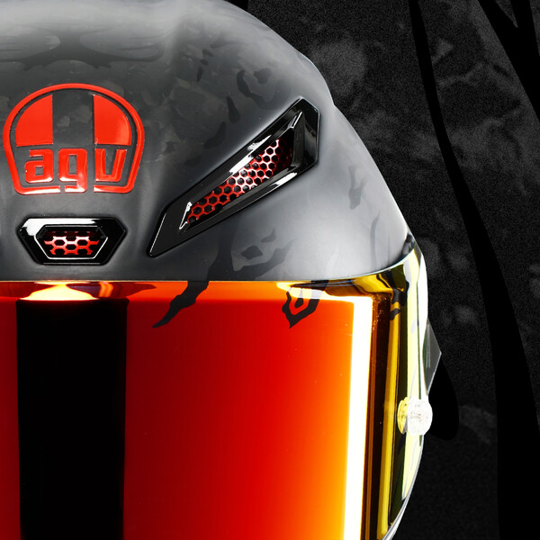 AGV - Casque Pista GP RR Pantera Carbone / Rouge