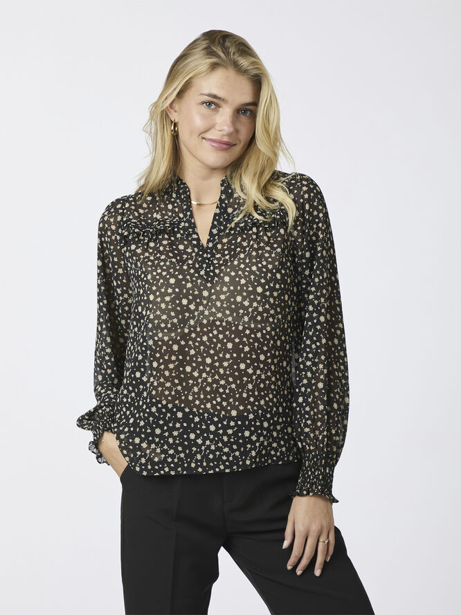Neo Noir Rhia Secret Flower Blouse Black