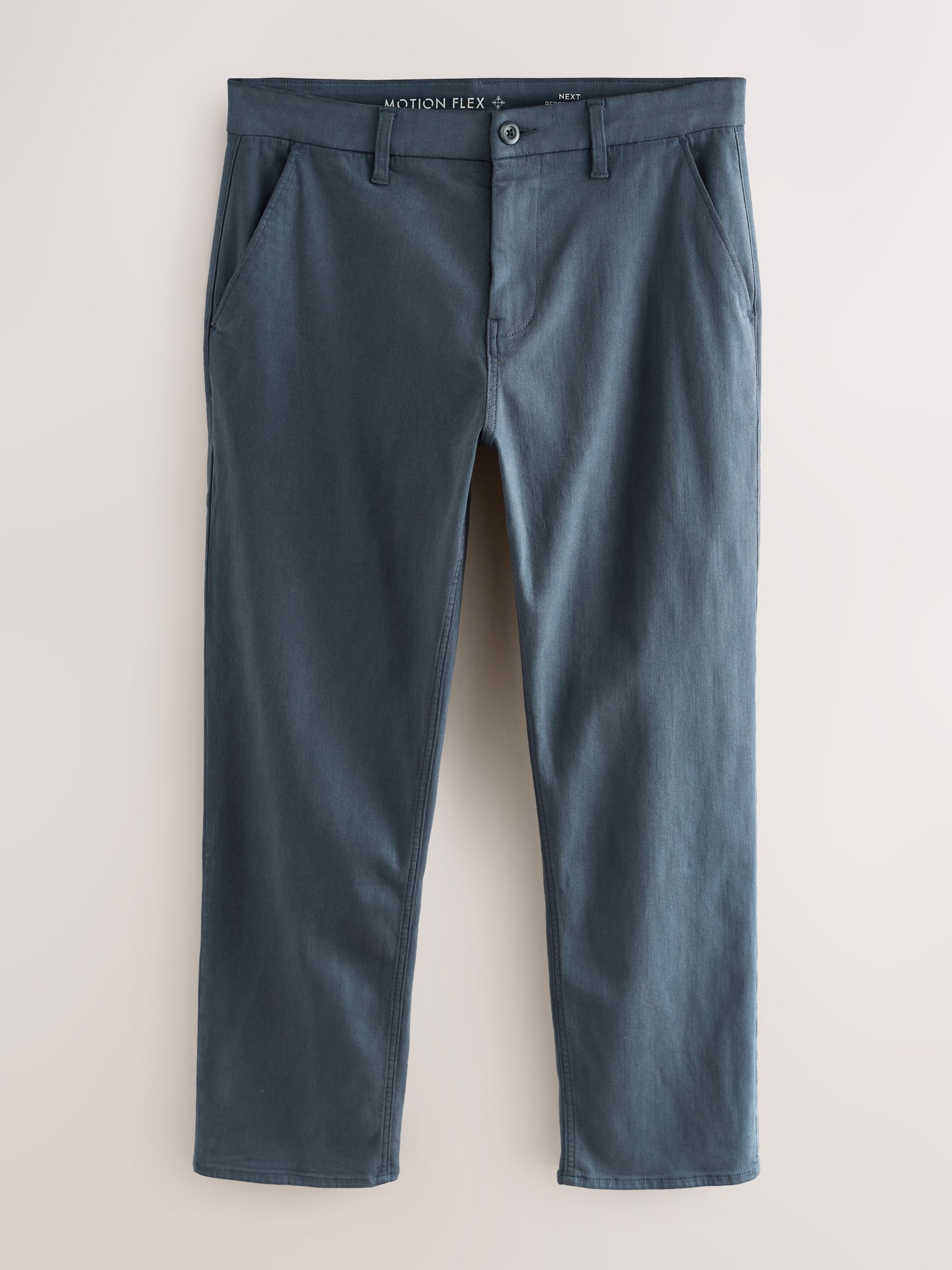 Blauw - Slim Fit - Motionflex chino