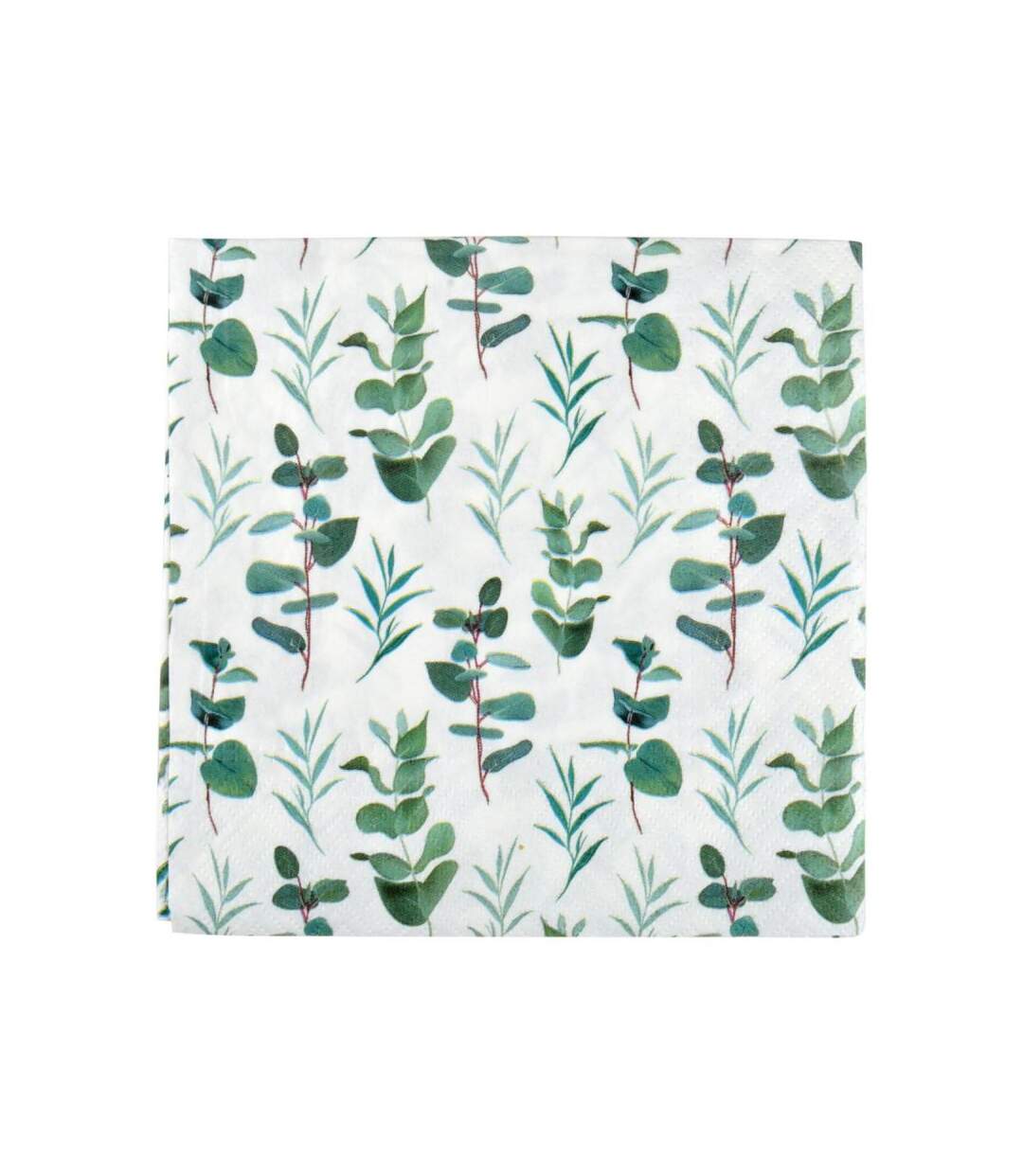Paris Prix - Lot De 20 Serviettes En Papier eucalyptus 33x33cm Vert
