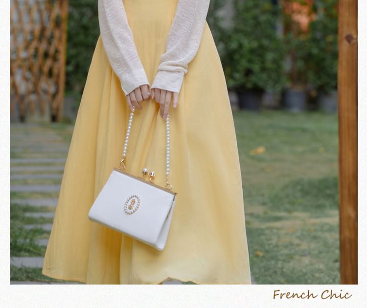 Nebbia - Set: effen cropped vest + midi-a-lijnjurk met spaghettibandjes en ruches