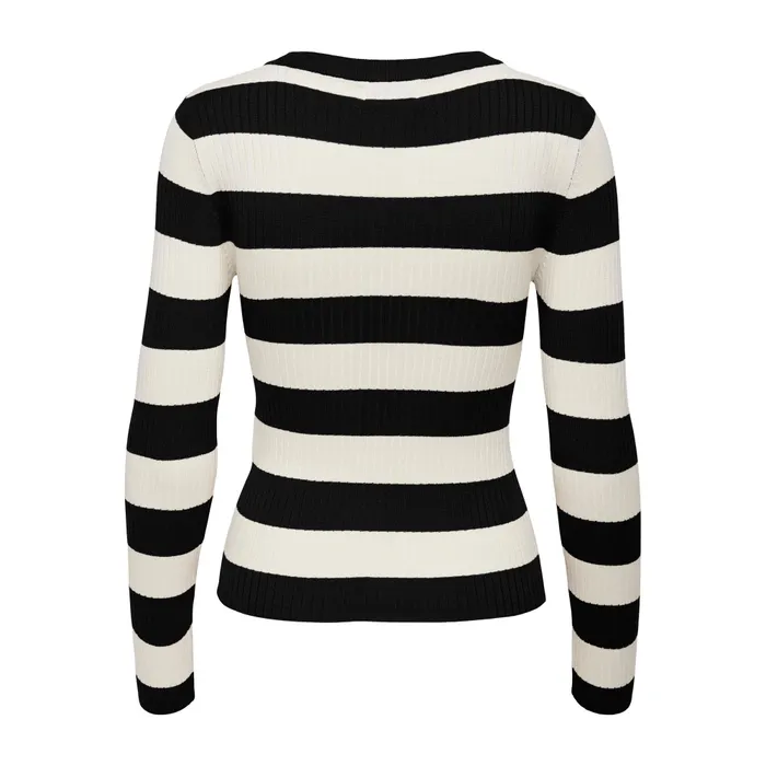 JDY Plum Stripe Knit Sweater Dames