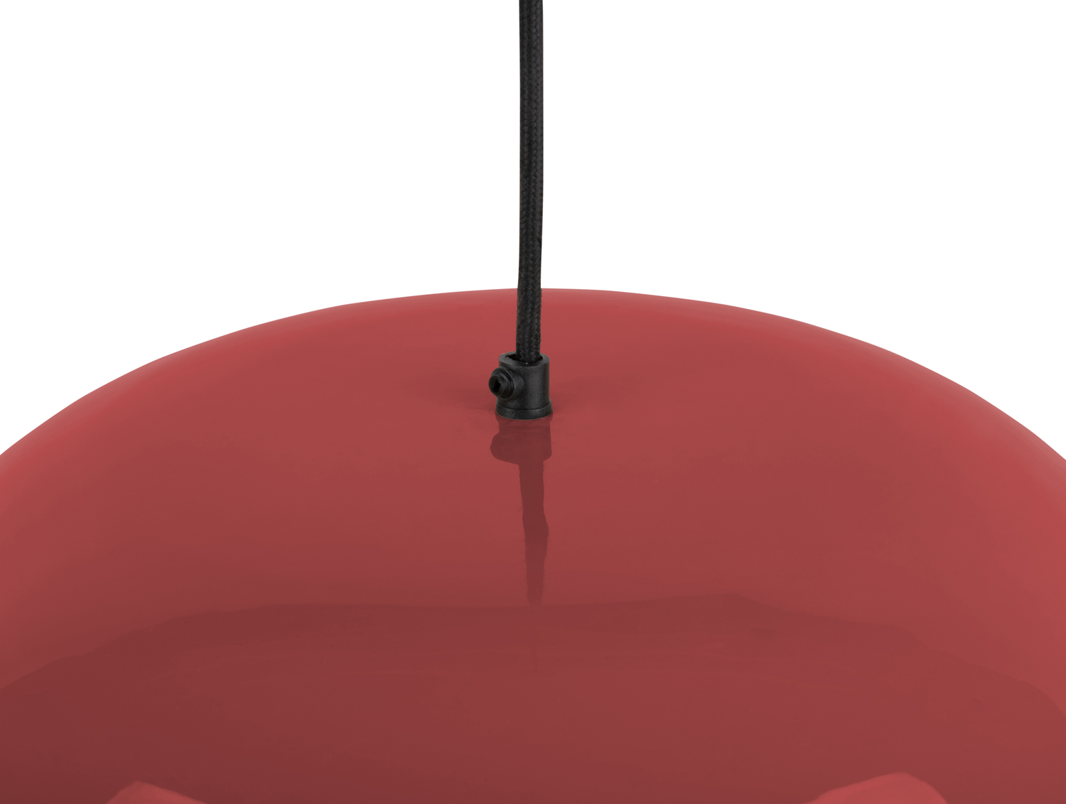 Pendant lamp Dome enamel red ochre