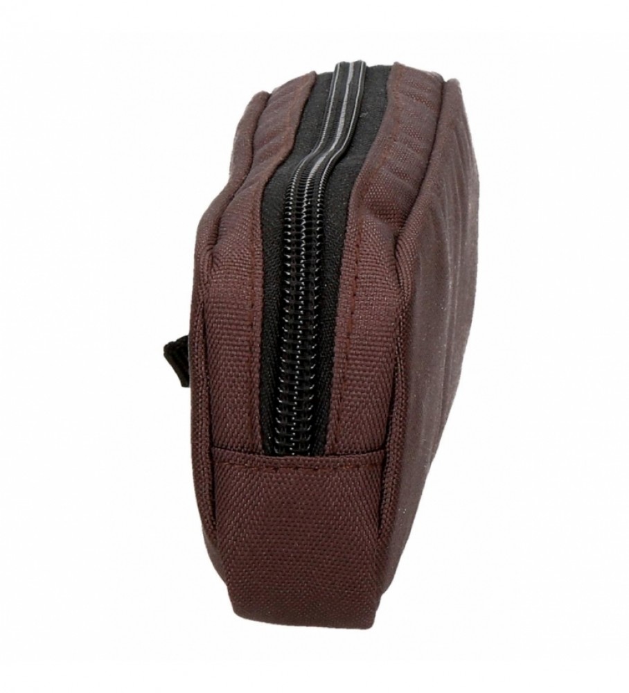 Estojo para lápis Pepe Jeans Osset marrom - 22x7x3cm