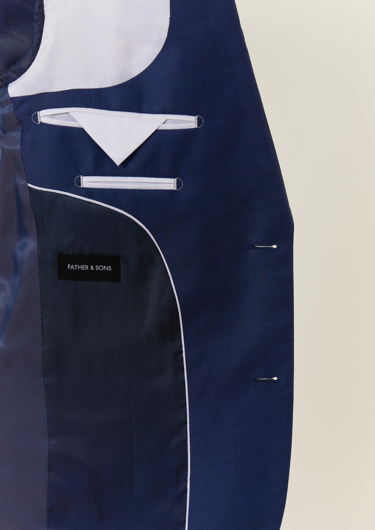 Costume 2 pièces Slim en laine unie bleu cobalt