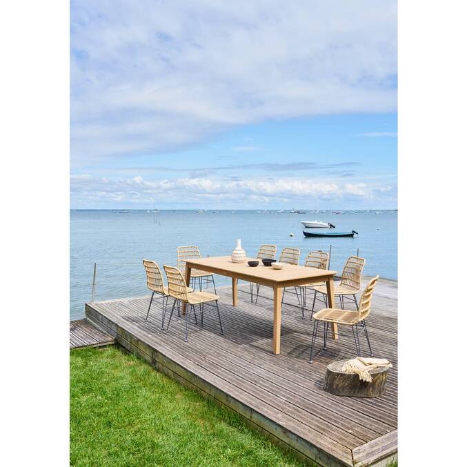 Table de jardin rectangulaire TIWI Acacia