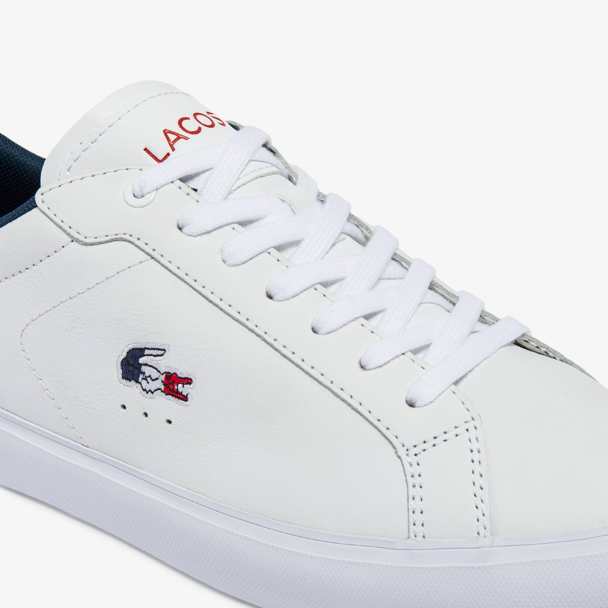 Herren-Sneakers POWERCOURT aus Trikolor-Leder Sneakers - Weiss - Lacoste - Herren