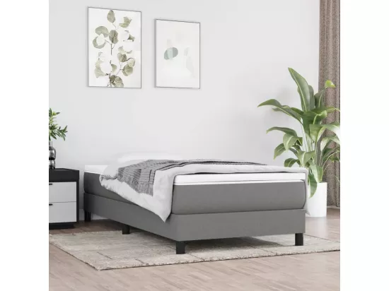 Sommier à lattes de lit Gris foncé 90x190 cm Tissu