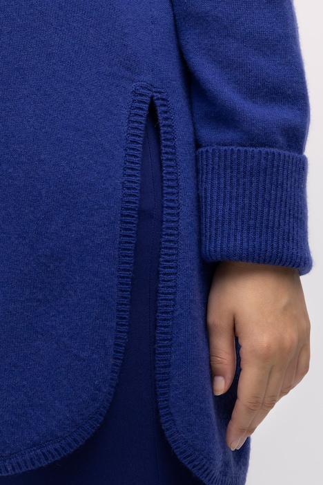Pullover, edler Wollmix, Biese, V-Ausschnitt, Langarm