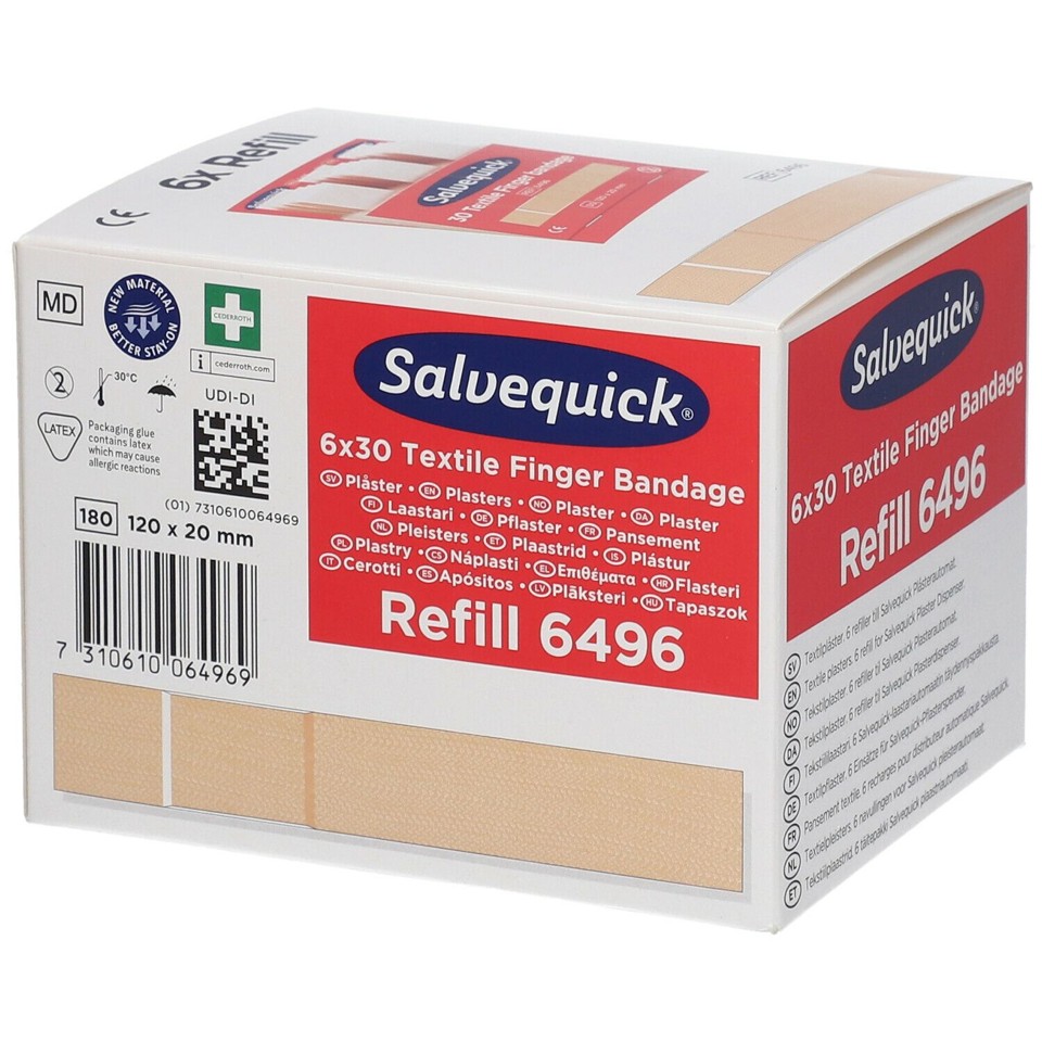 Salvequick - Tekstil Plaster Ekstra lange