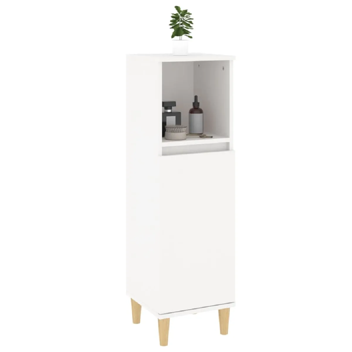 VidaXL Armoire salle de bain bois blanc