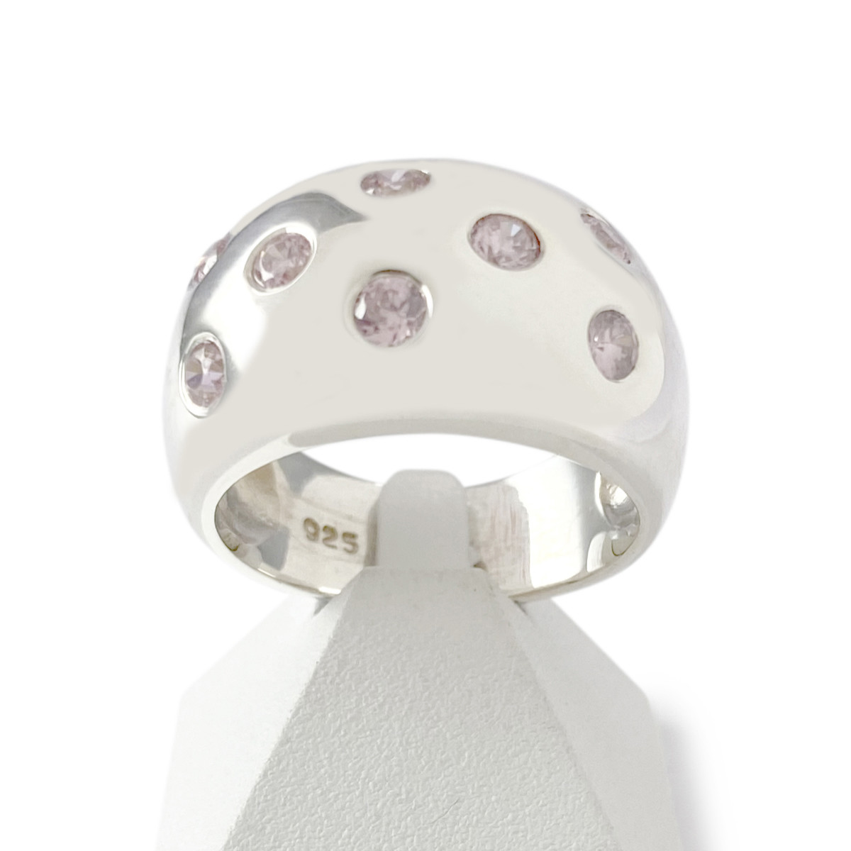 Bague d'occasion argent 925 zirconias