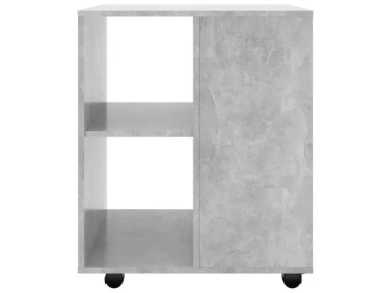 Armoire à roulettes Gris béton 60x53x72 cm Bois d'ingénierie