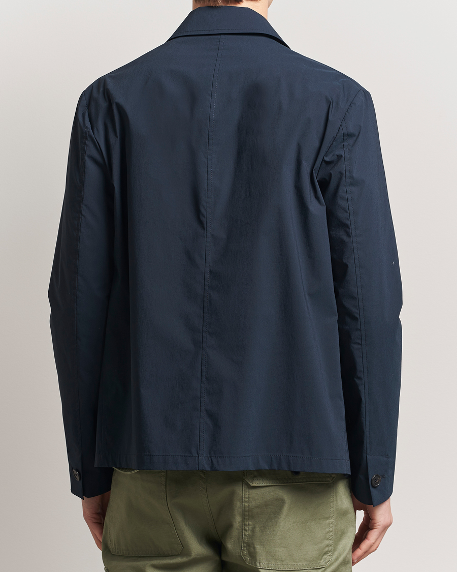 Incotex Cotton Poplin Shirt Jacket Navy