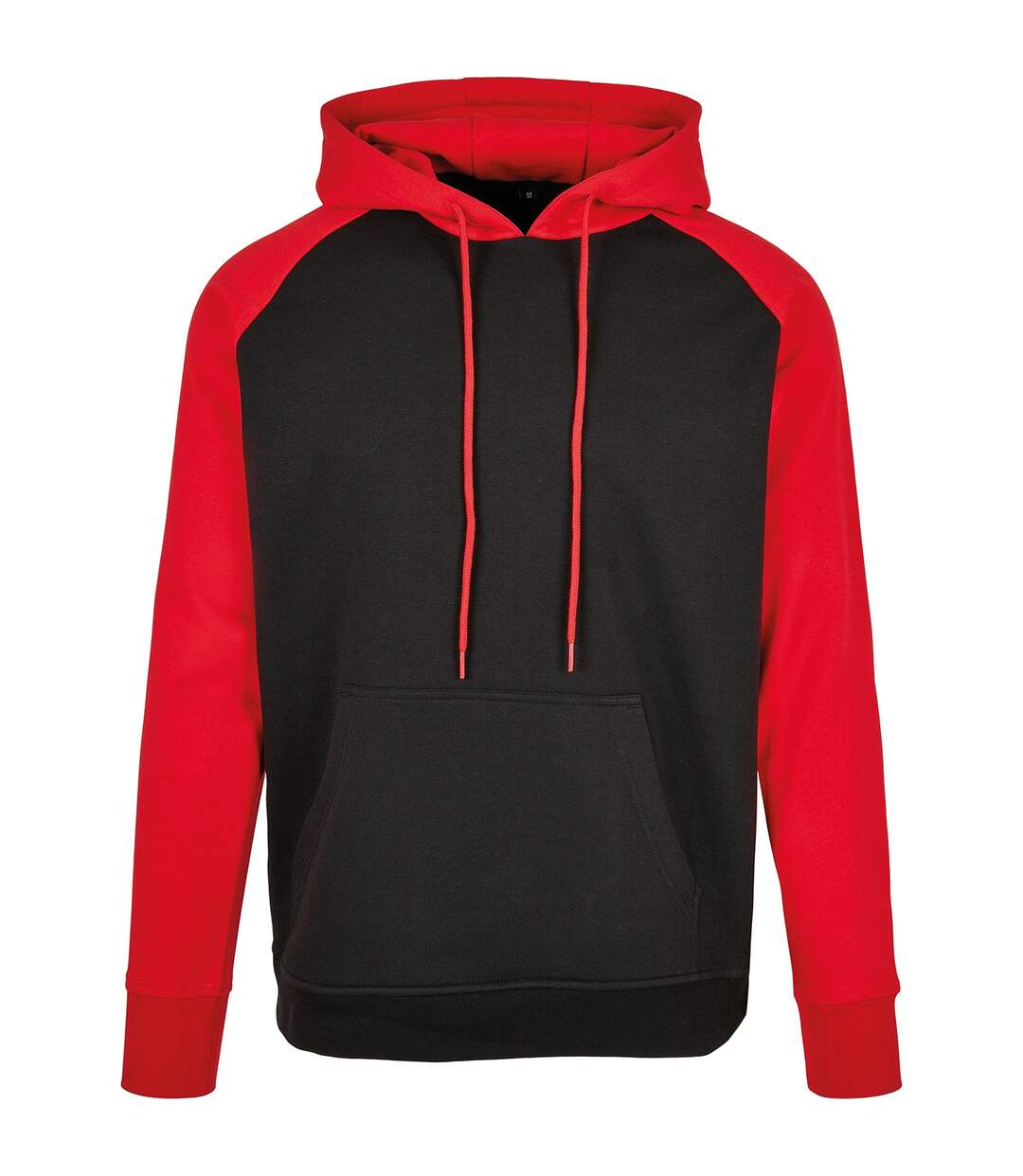 Build Your Brand - Sweat à capuche BASIC - Homme (Noir / rouge) - UTRW8065