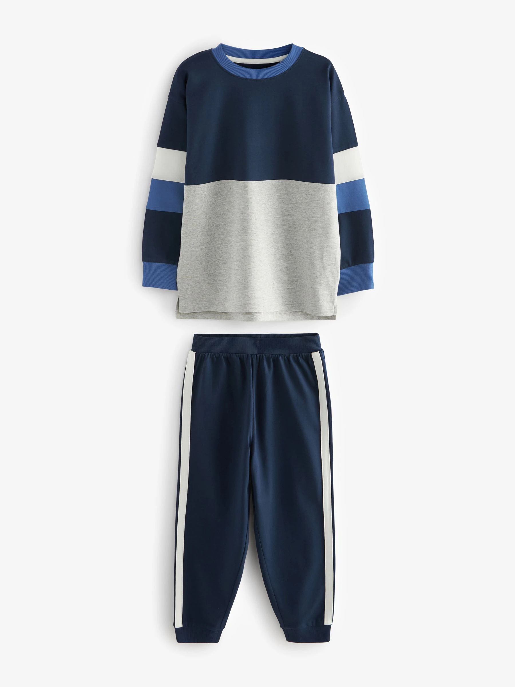 Blauw/marineblauw/grijs - Pyjama met korte pijpen 3 stuks (3-16jaar) (3-16jaar)