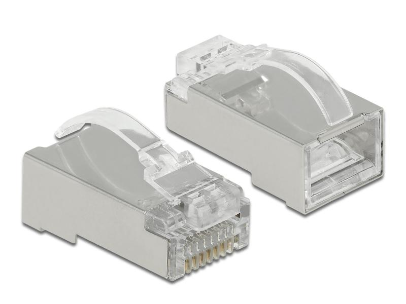 Delock Stecker RJ45 Cat.6 STP 20 Stück, Transparent, geschi Delock RJ45 Crimp Cut Curve Stecker Cat.6 STP 20 Stück