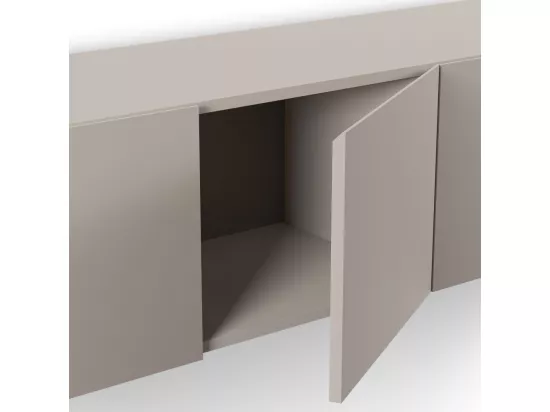 Nexa - Meuble TV suspendu 4 portes en bois L180cm - Beige