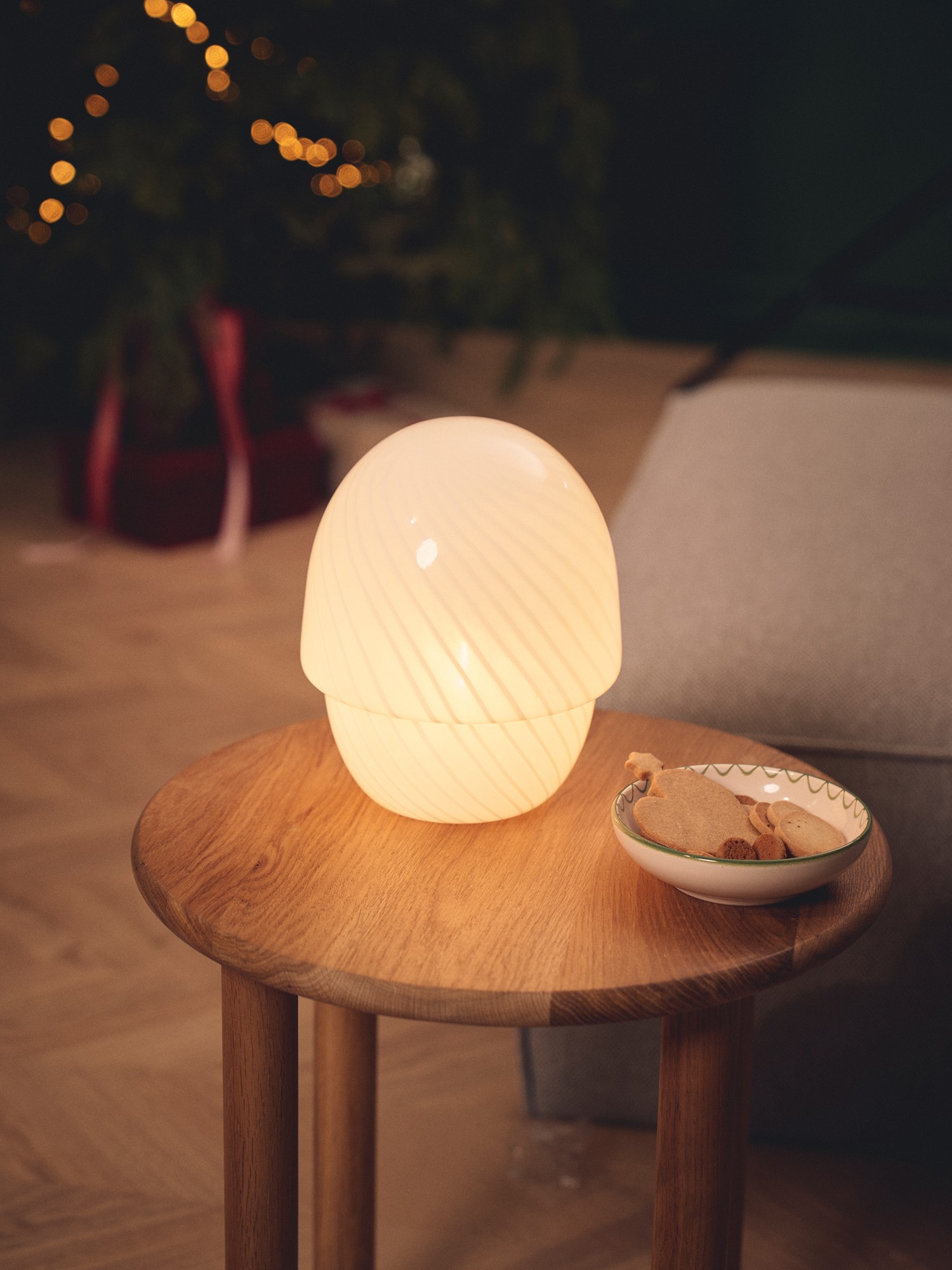 LED-bordlampe | Glas. Ø17 x 20,5 cm. | White