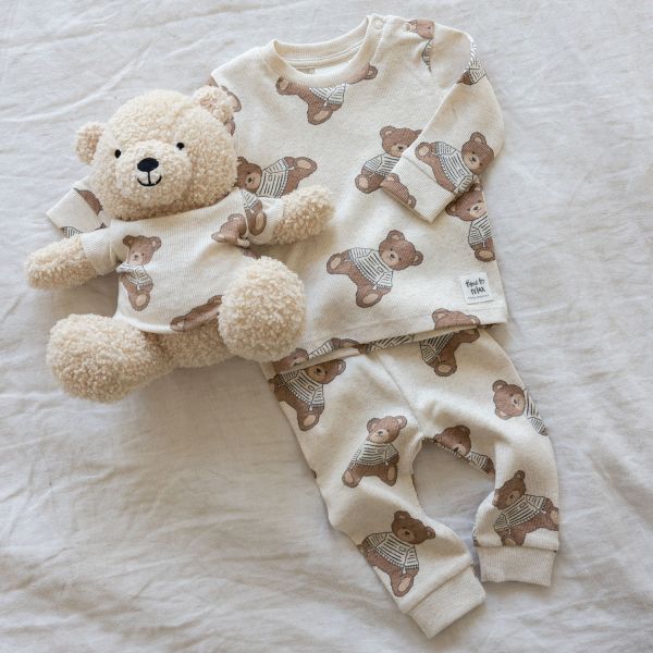 Feetje Teddy Bear Pyjama - Maat 56 - Offwhite Melange