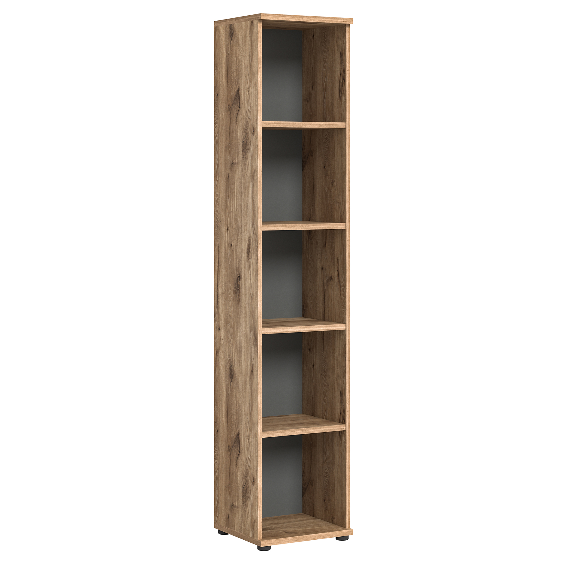 Stauraumshelf MASON - Nox Oak - Basalt grau - 40 cm