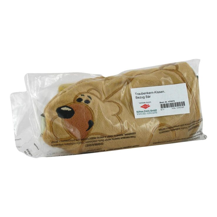 Traubenkern Kissen Grünspecht mit Bezug Bär, 1 St