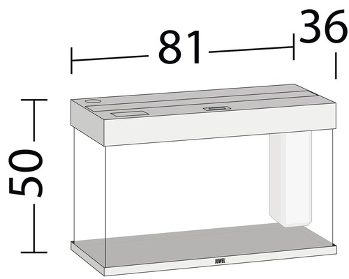 JUWEL Rio 125 aquarium met LED-verlichting, pomp, filter, verwarming (zonder kast), zwart