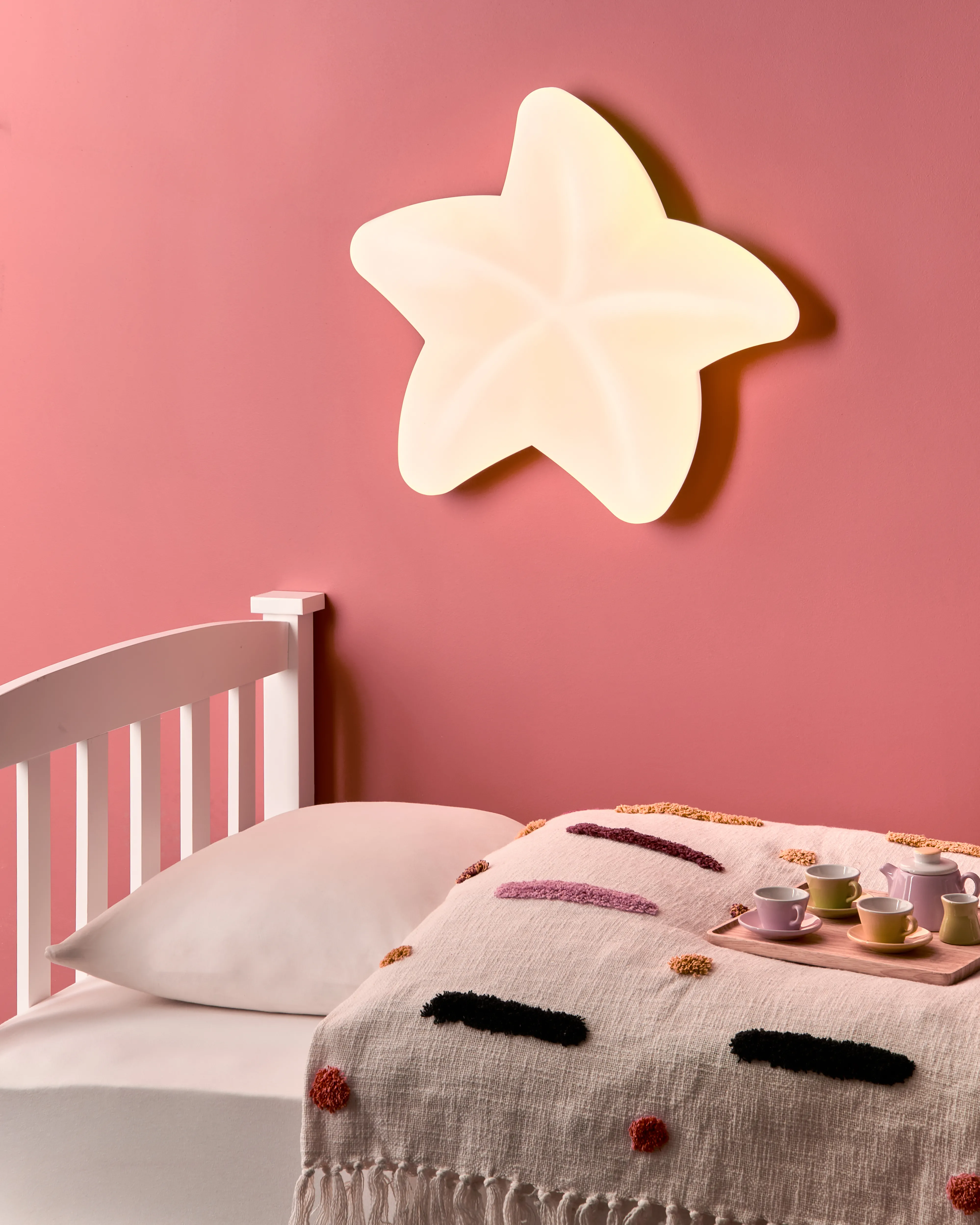 LED plafondlamp Zeester SURNA met dimmer Wit