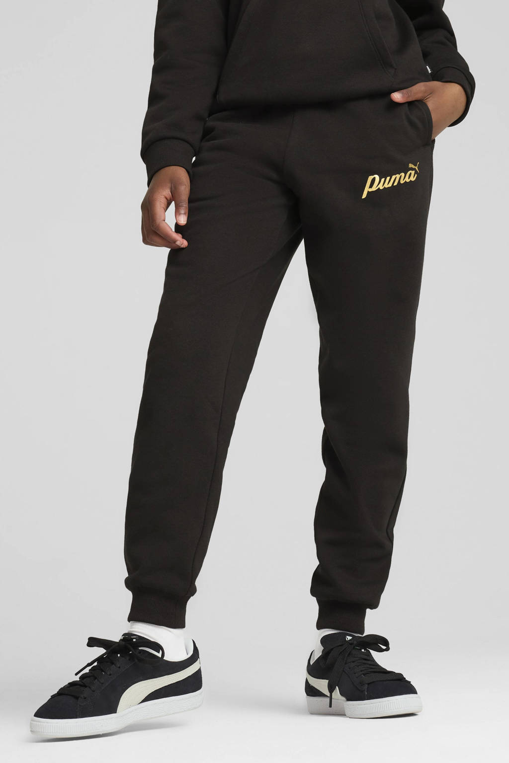 Puma joggingbroek zwart/goudkleurig
