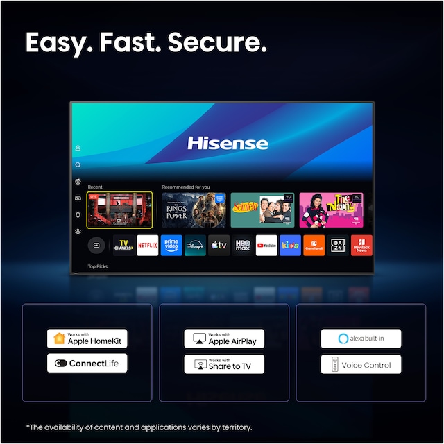 Hisense DLED-Fernseher »65E6DS« 164 cm/65 ″ Smart-TV