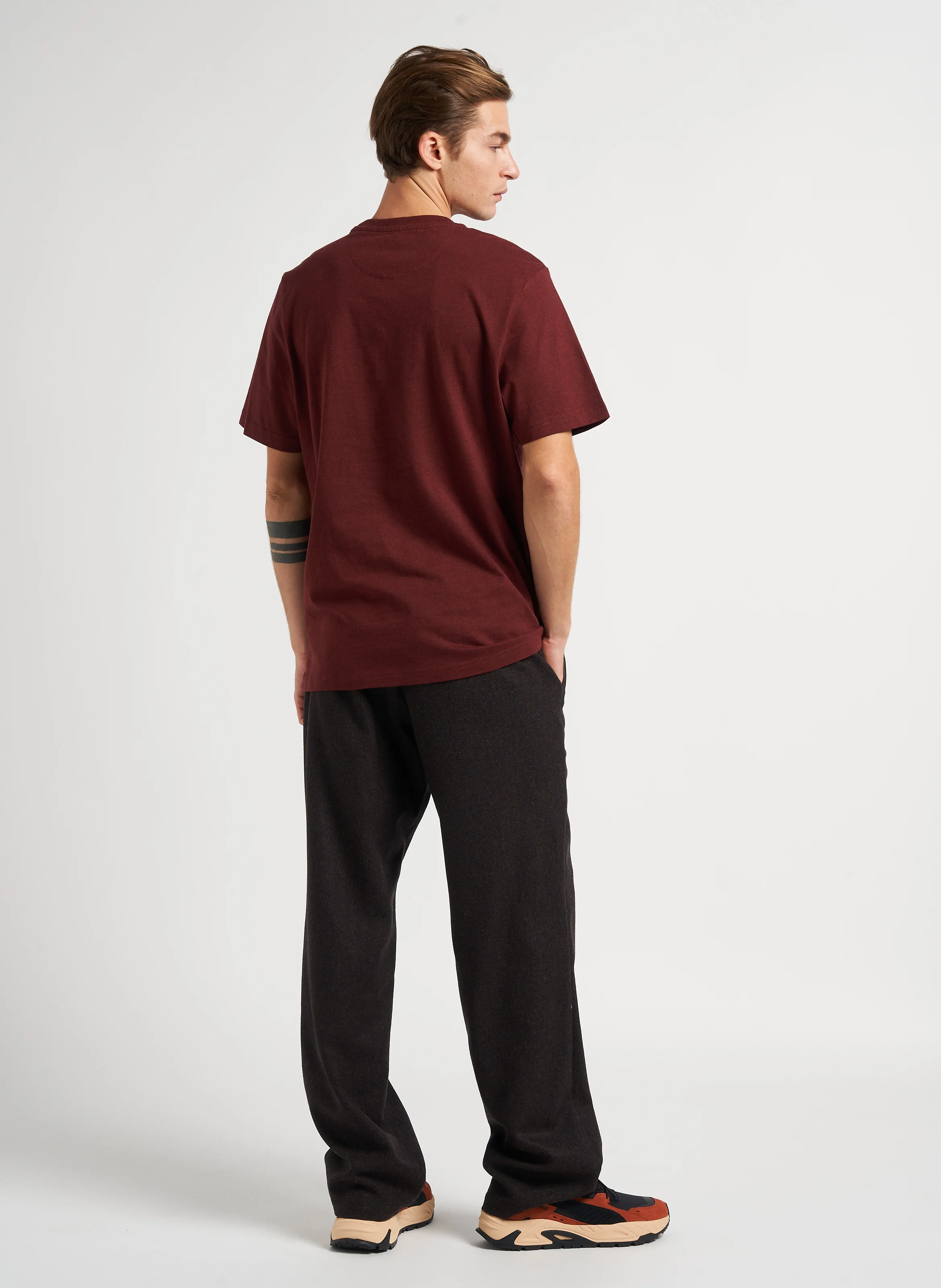 PARSH TERRA - Pantalon droit en laine vierge | Marron