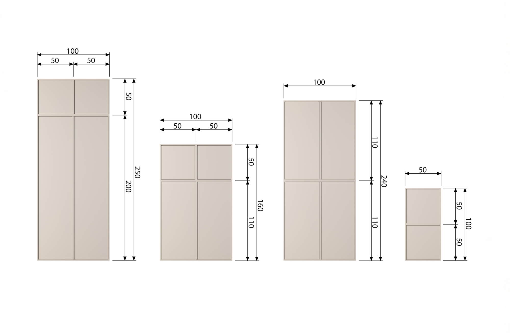 Closet single Daily Daily Closet Single 200x50cm