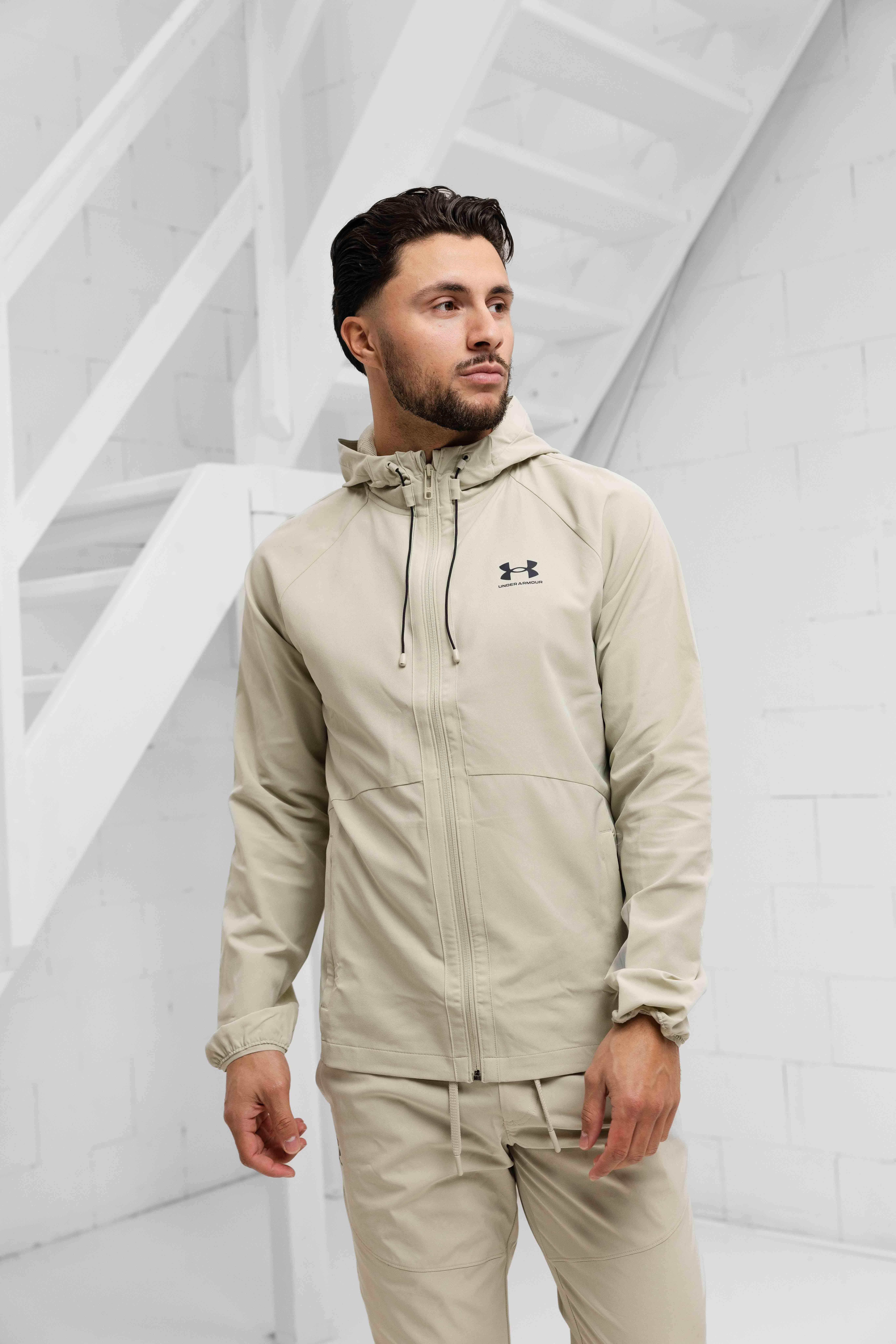 Under Armour Vibe Woven Trainingspak Heren Beige