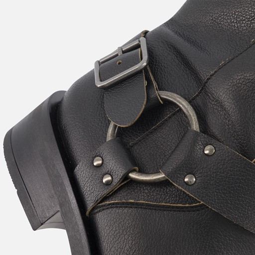 Ann Rocks Biker boots zwart Leer