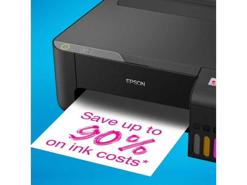 Epson EcoTank L1230 - Printer - farve - blækprinter - ITS - A4/Legal - 5760 x 1440 dpi - op til 10 spm (mono) / op til 5 spm (farve) - kapacitet: 100 ark - USB - sort