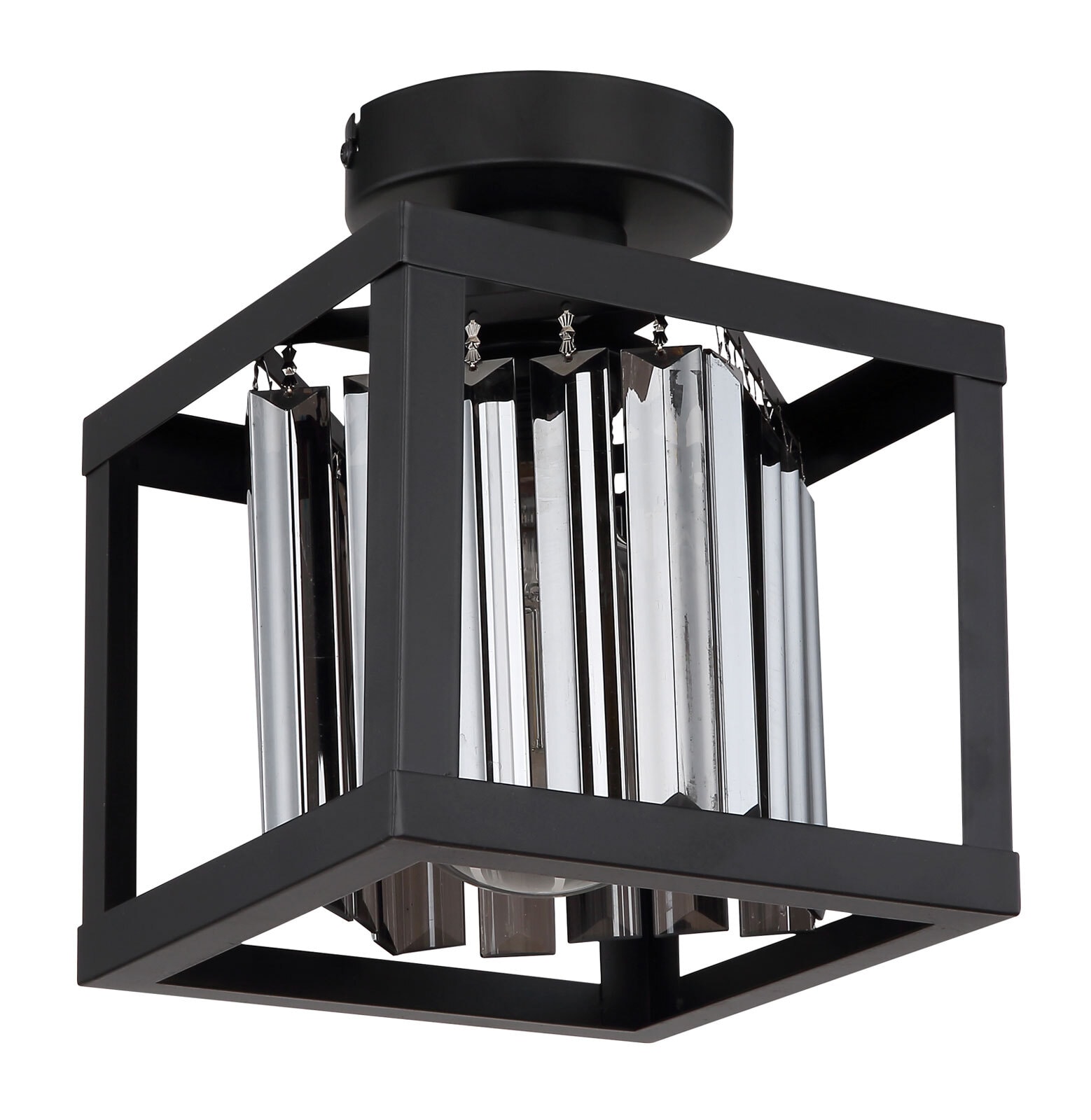 GLOBO Retrofit Deckenlampe Mathilde 17x21 cm schwarz