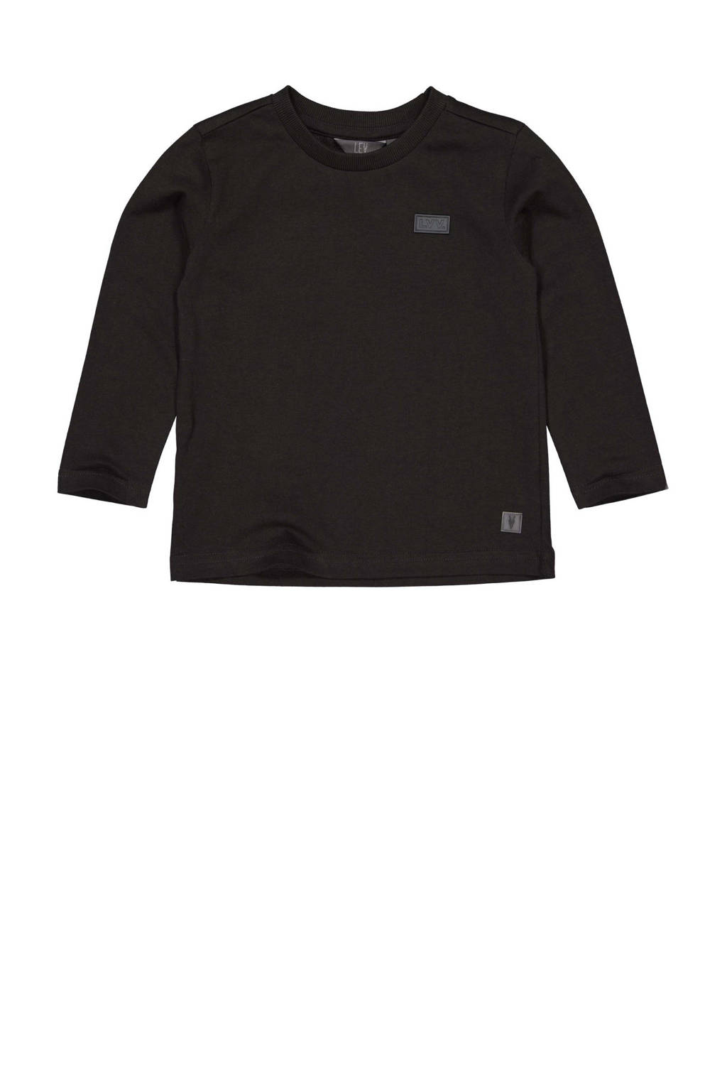 LEVV geweven longsleeve PALMER donkergrijs