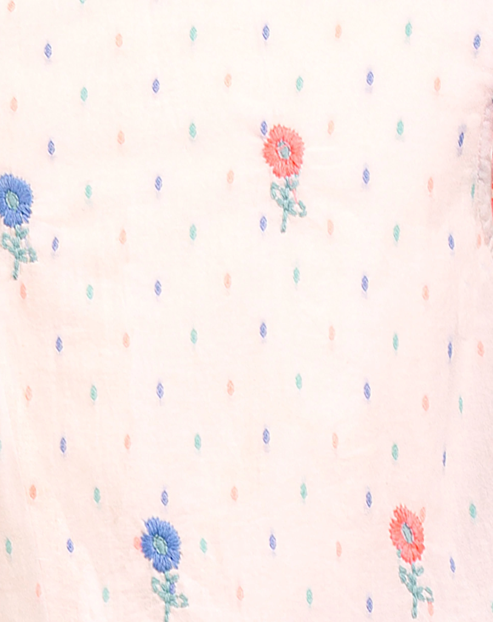 Kurzarmkleid DOTS & FLOWERS mit Rüschen in neon coral