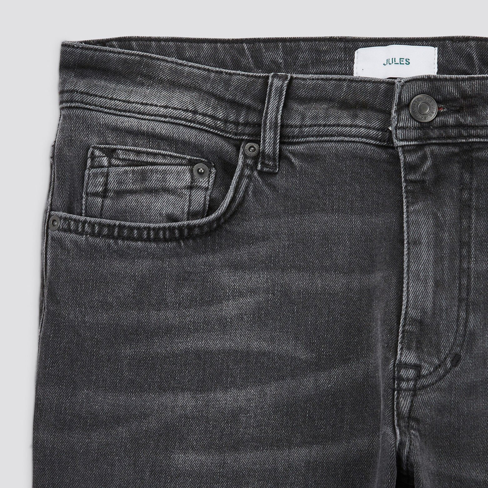 Jean straight 4 longueurs en coton recyclé Noir
