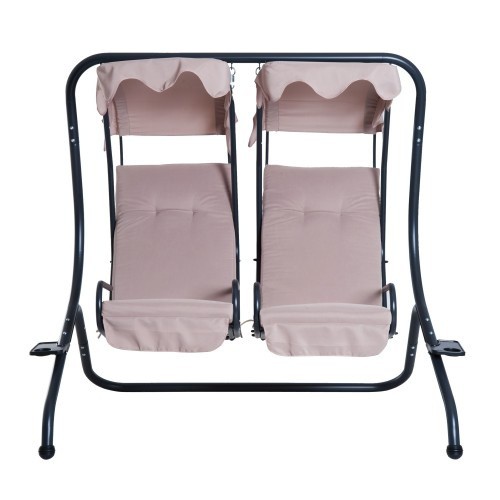 Cadeira de balanço de jardim Outsunny, bege